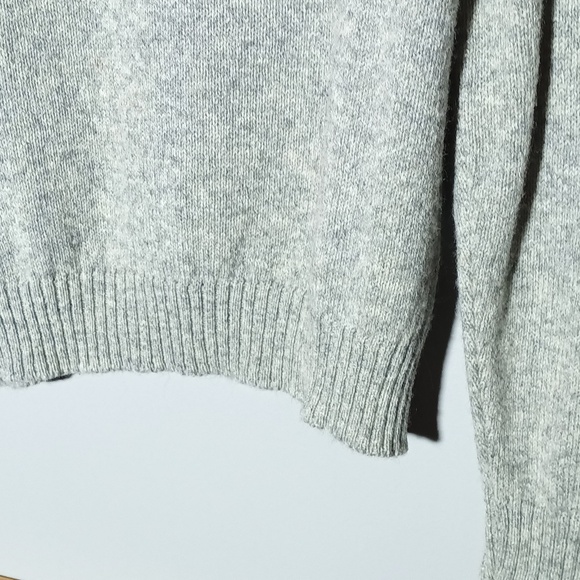 Jantzen Light Gray Knit Sweater Made In USA Vintage Wool Medium - Picture 4 of 8